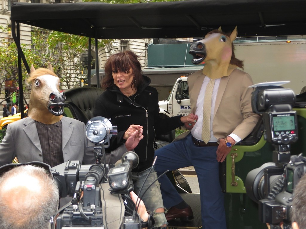 After horsing around, Chrissie Hynde talks seriously about animal cruelty