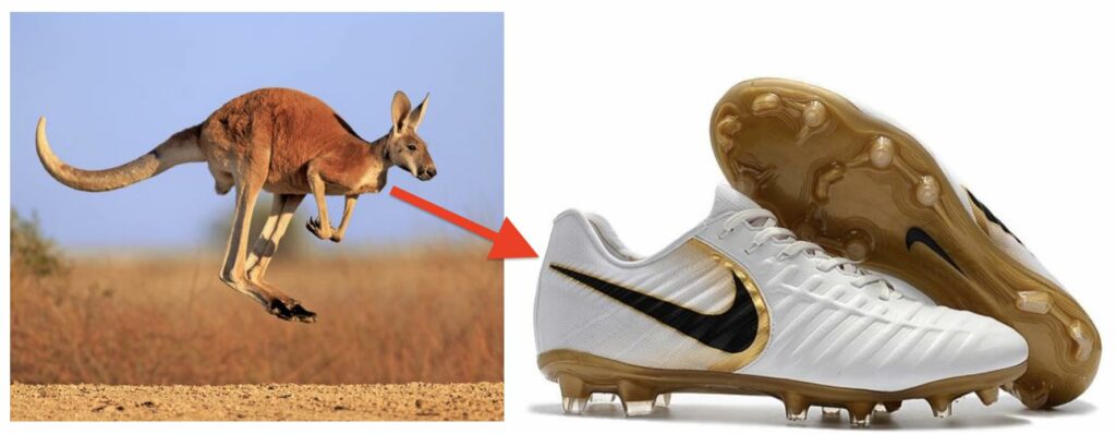 Nike kangaroo skin soccer shoes