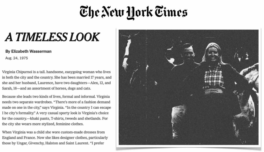 Photo of Virginia Chipurnoi in the New York Times